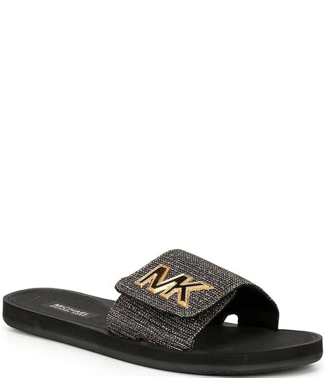 michael kors slides glitter.